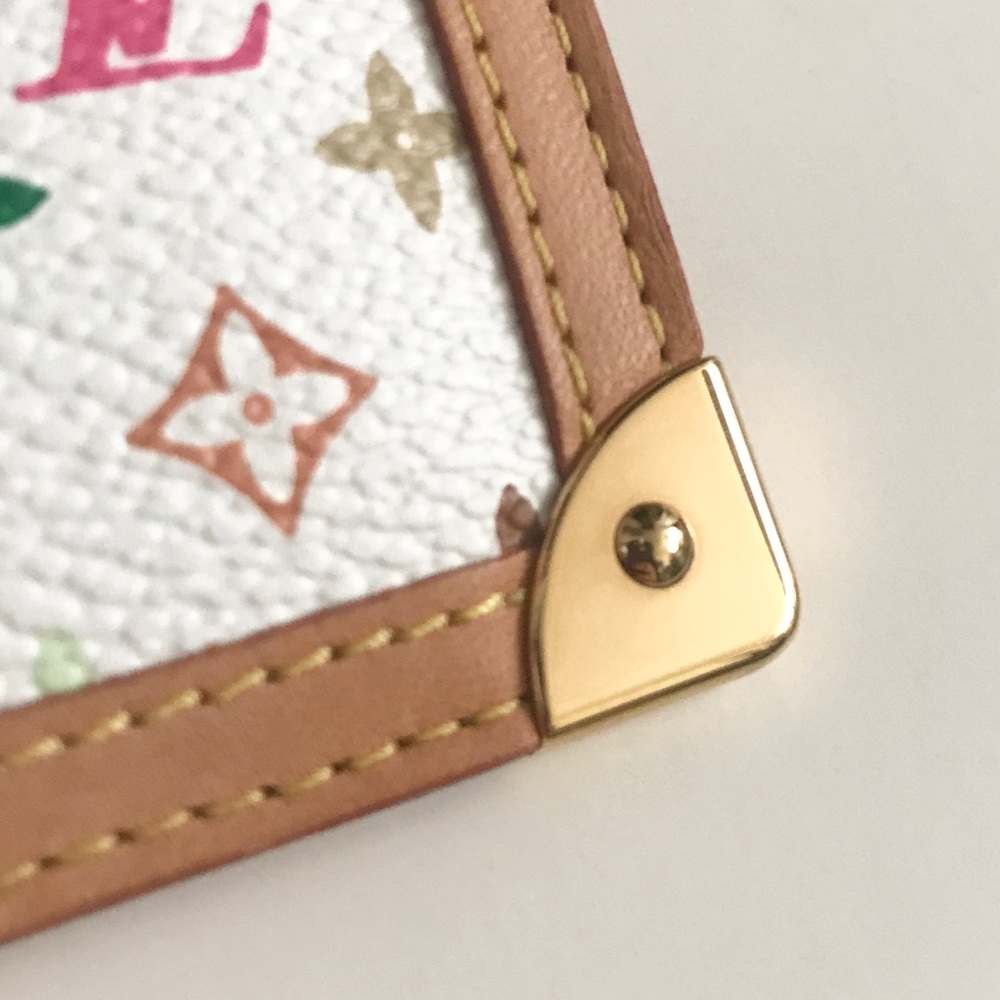Louis Vuitton Multicolor Monogram Pochette Key Cles Pouch White Blanc Murakami - Picture 4 of 16